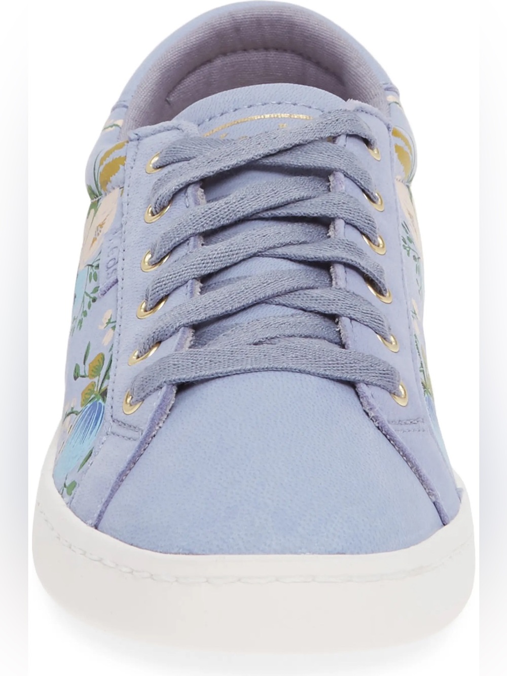EUC Keds x Rifle Paper Co. Ace Low-Top Leather Sneaker in Botanical/Forever Blue - Picture 4 of 11